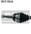 Полуось левая 690mm с ABS Logan,Sandero 04- 23зуба SKF VKJC 8146 (фото 2)
