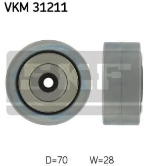 Ролик обводной ремня поликлинового (приводного), 70 мм SKF VKM 31211