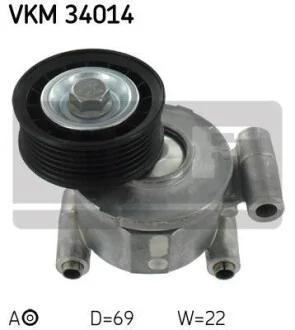 Ролик натяжной ремень поликлинового (приводного), 69,2 мм SKF VKM 34014