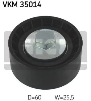 Ролик обводной ремня поликлинового (приводного), 60 мм SKF VKM35014