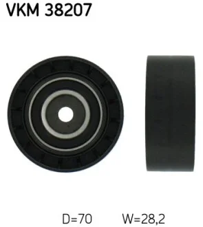 Ролик обвідний ременя поліклінового (привідного), 70 мм SKF VKM38207