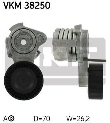 Ролик натяжной ремня поликлинового (приводного) SKF VKM38250 (фото 1)