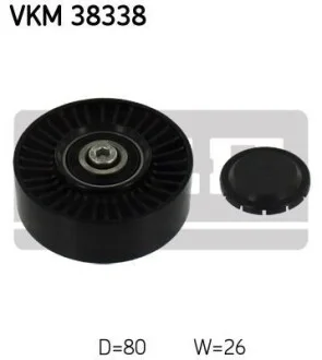 Ролик натяжний ремінь поліклінового (привідного), 80 мм SKF VKM38338