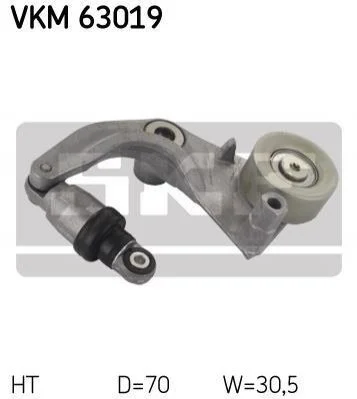 Роликовый модуль натяжителя ремня SKF VKM 63019 (фото 1)