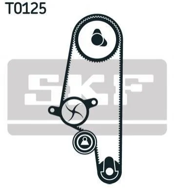 Ремкомплект ГРМ SEAT/SKODA/VW Cordoba/Ibiza/Inca/Felicia/Octavia/Caddy/Golf/Polo/Vento "1,6 "92-04 SKF VKMA01110 (фото 1)