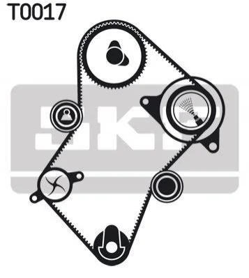Комплект ременя ГРМ 136 зубців SKF VKMA 03241 (фото 1)