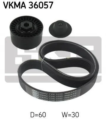 Комплект ремня генератора SKF VKMA 36057 (фото 1)
