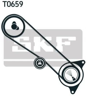 Комплект ременя ГРМ 105 зубців SKF VKMA 91708 (фото 1)
