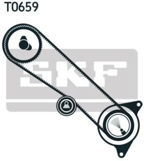 Комплект ремня ГРМ 92 зубцов SKF VKMA 91719