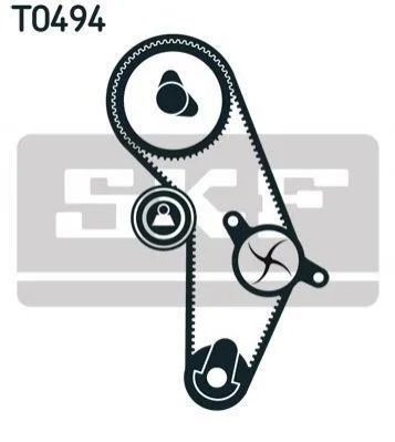 Комплект ременя ГРМ 117 зубців SKF VKMA 95020 (фото 1)