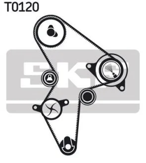 Роликовий модуль натягувача ременя (ролик, ремінь, помпа) SKF VKMC 03121