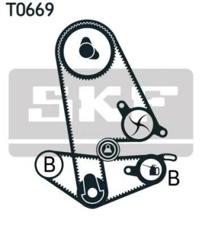 Ремень ГРМ, комплект с водяным насосом SKF VKMC93600