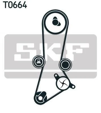 Комплект (ремень+ролик+насос) SKF VKMC 95660-1 (фото 1)
