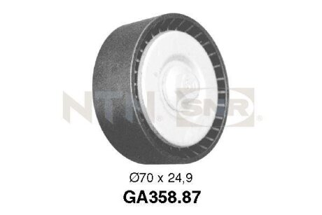 Паразитний / провідний ролик, полікліновий ремінь FIAT (NTN-SNR) SNR NTN GA358.87