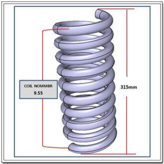 Пружина підвіски задня SSANGYONG 4511021000