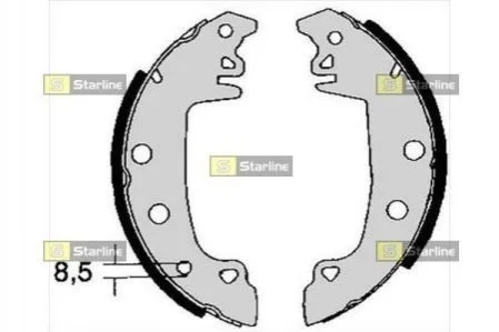 Тормозные колодки задние барабанные STARLINE BC 02850 (фото 1)