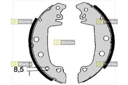 Тормозные колодки задние барабанные STARLINE BC 02850