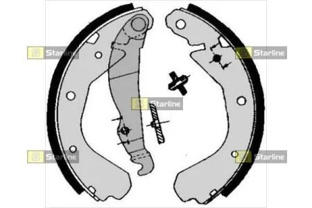 Тормозные колодки задние барабанные STARLINE BC 04660