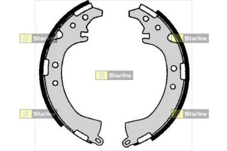 Гальмівні колодки задні барабанні STARLINE BC 06680