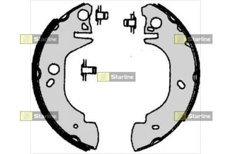 Тормозные колодки задние барабанные STARLINE BC 06760