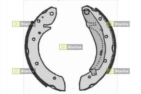 Тормозные колодки задние барабанные STARLINE BC 07165 (фото 1)