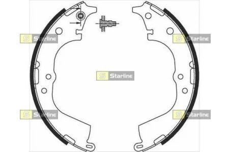 Гальмівні колодки задні барабанні STARLINE BC 07225