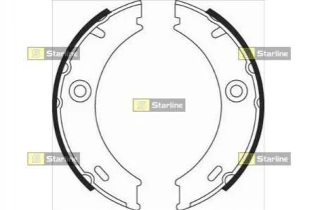Гальмівні колодки задні барабанні STARLINE BC 07970 (фото 1)