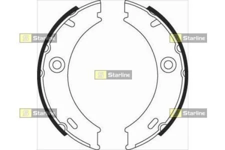 Гальмівні колодки задні барабанні STARLINE BC 07970
