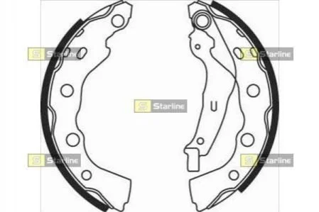 Тормозные колодки задние барабанные STARLINE BC 07990 (фото 1)