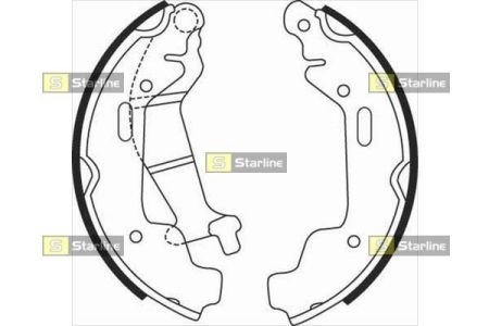 Тормозные колодки барабанные STARLINE BC 08110