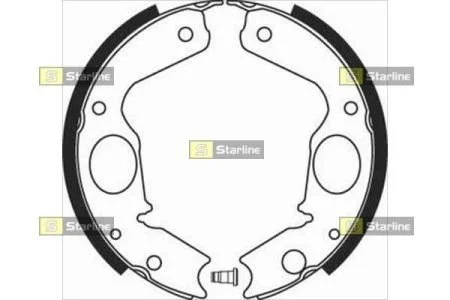 Гальмівні колодки задні барабанні STARLINE BC 08350