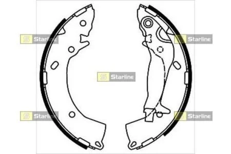 Тормозные колодки барабанные STARLINE BC 08670