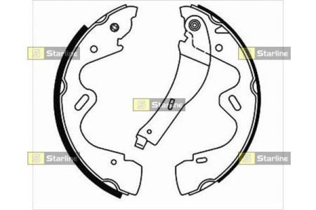 Тормозные колодки барабанные STARLINE BC 08730