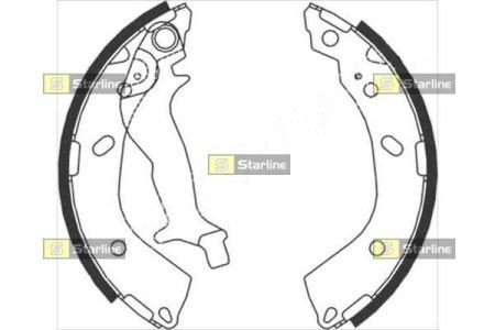 Тормозные колодки барабанные STARLINE BC 08760