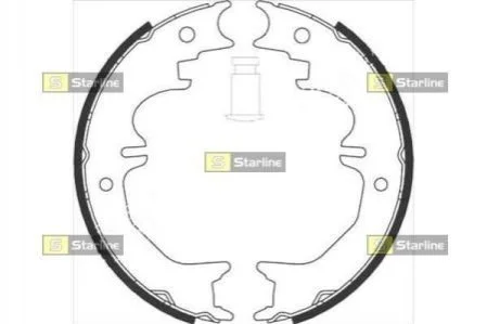Тормозные колодки задние барабанные STARLINE BC 08850 (фото 1)