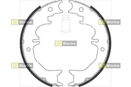 Тормозные колодки задние барабанные STARLINE BC 08850