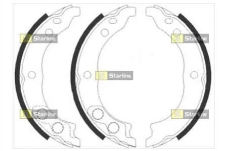 Тормозные колодки задние барабанные STARLINE BC 08900 (фото 1)