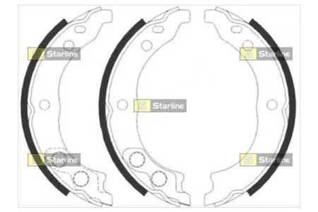Тормозные колодки задние барабанные STARLINE BC 08900