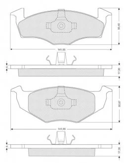 Гальмівні колодки передні дискові STARLINE BD S006S