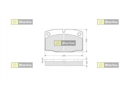 Гальмівні колодки передні дискові STARLINE BD S021 (фото 1)