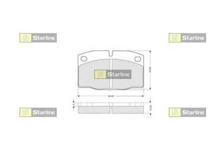 Гальмівні колодки передні дискові STARLINE BD S021