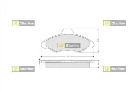 Тормозные колодки передние дисковые STARLINE BD S022 (фото 1)