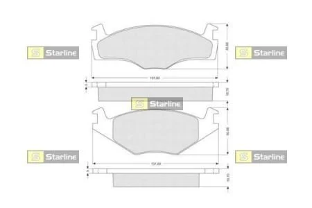 Гальмівні колодки передні дискові STARLINE BD S027