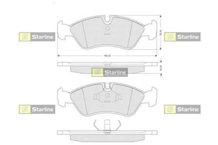 Гальмівні колодки передні дискові STARLINE BD S037