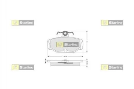 Тормозные колодки задние дисковые STARLINE BD S045 (фото 1)