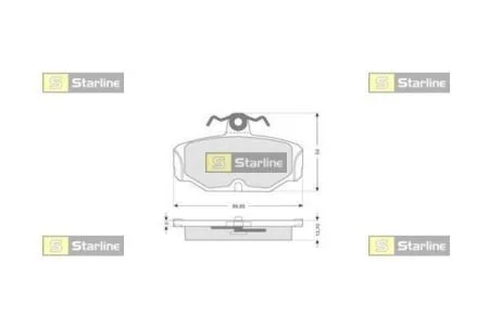 Гальмівні колодки задні дискові STARLINE BD S045