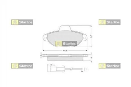 Гальмівні колодки передні дискові STARLINE BD S057 (фото 1)