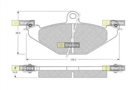 Тормозные колодки дисковые STARLINE BD S059 (фото 1)