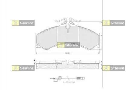 Гальмівні колодки дискові STARLINE BD S061 (фото 1)