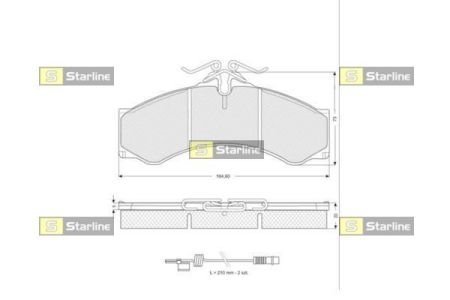 Тормозные колодки дисковые STARLINE BD S061 (фото 1)